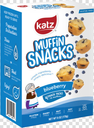 Katz Gluten Free Container Blueberry Muffin Snacks   Gluten Free Snacks  HD Png Download