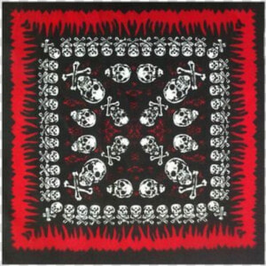  skull  flame  pattern  bandana  fabric   Kerchief  HD Png Download