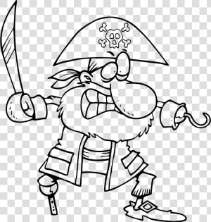 Pirate   Outline Of A Pirate  HD Png Download