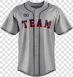 Grey Navy Red Baseball Jersey   Jersey  HD Png Download