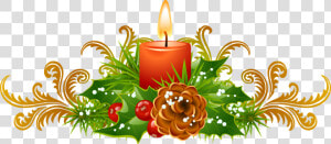 Transparent Advent Clip Art   Christmas Candle Clip Art  HD Png Download