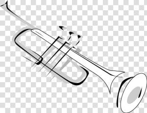 Transparent Trumpet Jazz   Trumpet Line Art  HD Png Download