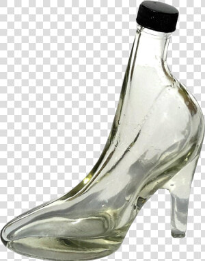 Glass Bottle Slipper High heeled Shoe   Shoe Glass  HD Png Download