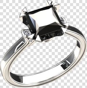 50 Carat Princess Cut Black Diamond Solitaire 14k Gold   Princess Cut  HD Png Download