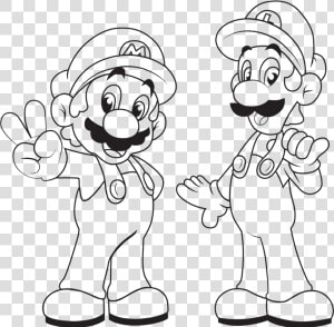 How To Draw Mario And Luigi Step   Mario And Luigi Drawings Easy  HD Png Download