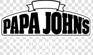 Papa John S Pizza Logo Black And White   Papa Johns  HD Png Download