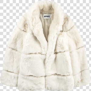 Sarah Ivory Stand Collar Faux Fur Coat   Fur Clothing  HD Png Download