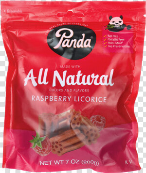 Panda Licorice All Natural Raspberry Licorice 7 Oz   Panda Licorice  HD Png Download