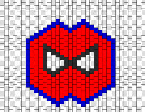 Spiderman Mask Bead Pattern   Deadmau5 Kandi Mask Patterns  HD Png Download