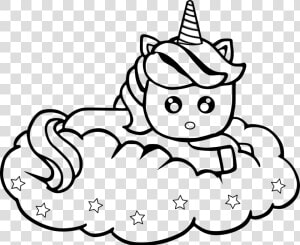 Dibujos De Unicornios Kawaii Para Dibujar   Dibujos Kawaii Para Colorear  HD Png Download