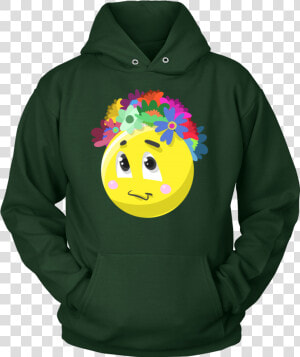 Emoji Flower Cute Face Emojis Flowery Crown Hoodie   Boat Rentals T Shirt  HD Png Download