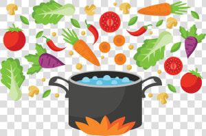 Free Boiling Water Vector Copy   Png Download   Sopa De Verduras Dibujo  Transparent Png