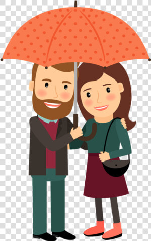 Clipart Umbrella Couple   Couple Cartoon Png Love  Transparent Png