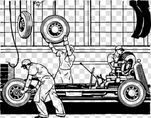 Car Assembly Line Drawing  HD Png Download