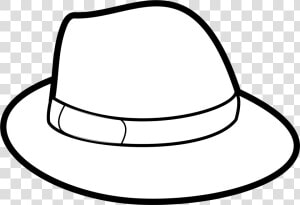 Fedora Clipart Black And White   Hat Black And White Clip Art  HD Png Download