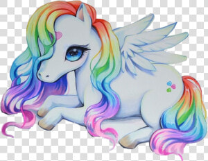 Transparent Rainbow Unicorn Clipart   Drawing Cute Unicorn  HD Png Download