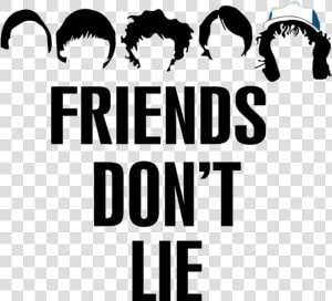   stranger  things  eleven  mike  friends  dont  lie   Silhouette Stranger Things Clipart Black And White  HD Png Download