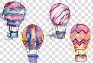 Hot Air Balloon Png Picture   Watercolor Hot Air Balloon Png  Transparent Png