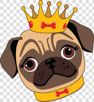 Transparent Pug Face Clipart   Cartoon Pug Png  Png Download