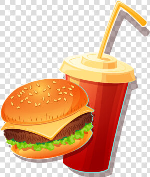 Fast Food Veggie Burger Junk Vector Handpainted   Fast Food Vector Png  Transparent Png