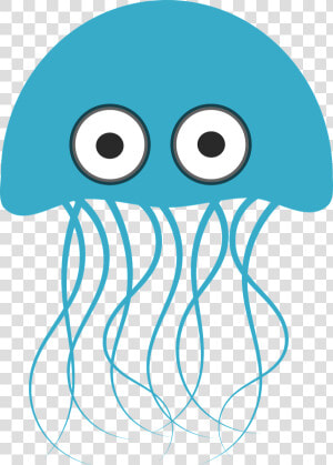 Transparent Jellyfish Png   Blue Jellyfish Clipart  Png Download