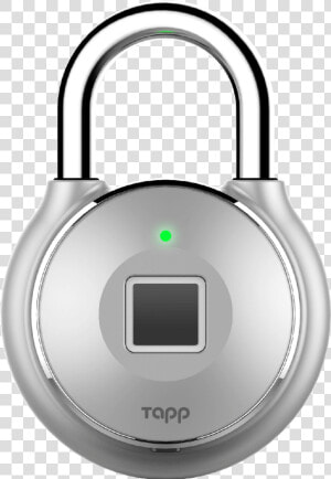 Tapplock One Fingerprint Padlock Silver   Locks With Fingerprint Sensors  HD Png Download