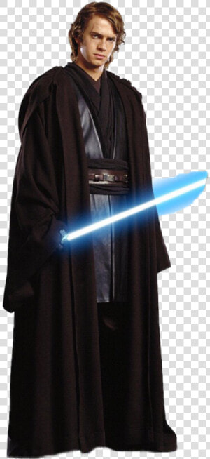 Star Wars Jedi Robe Medium   Anakin Skywalker Outfit Black  HD Png Download