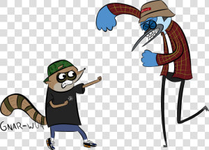 Transparent Mordecai And Rigby Throwin Down On Yo Blog   Transparent Mordecai  HD Png Download