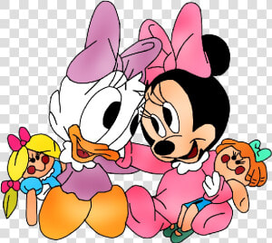 Baby Disney Characters Clipart   Baby Minnie Mouse And Daisy Duck  HD Png Download