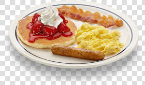 Ihop Pancakes Scrambled Eggs And Bacon  HD Png Download