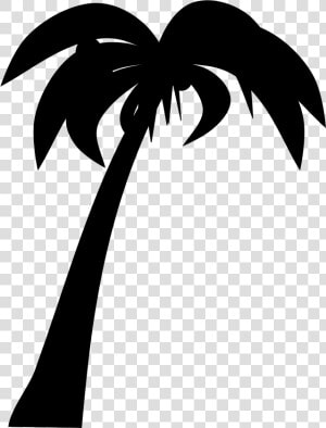 Palm Or Coconut Tree Silhouette Clip Arts   Coconut Tree Silhouette Vector Png  Transparent Png