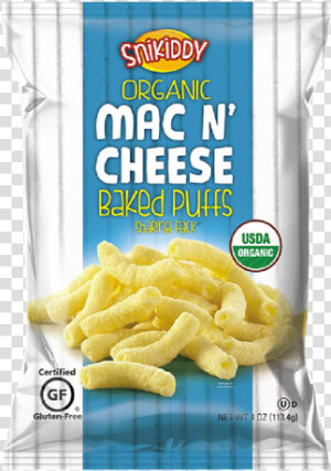 Snikiddy Organic Mac N   Mac And Cheese Baked Puffs  HD Png Download