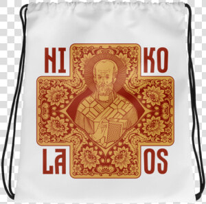 Saint Nicholas Drawstring Bag Red And Gold Version   Als Can Kiss My Fuzzy Butt  HD Png Download