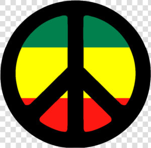 Peace Symbol Png   Peace Logo Rasta Color  Transparent Png