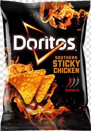 Doritos® Sticky Chicken Flavoured Corn Chips   Doritos Southern Sticky Chicken  HD Png Download