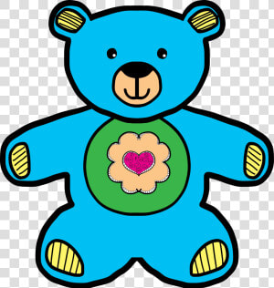 Blue Teddy Bear Clip Arts   Teddy Bear For Drawing  HD Png Download