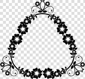 Flower Frame Extrapolated 30 Clip Arts   Flower Frame Black And White  HD Png Download