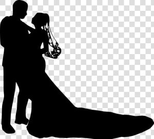 Silueta  De La Boda  Propuesta De Matrimonio   Bride And Groom Silhouette Clip  HD Png Download