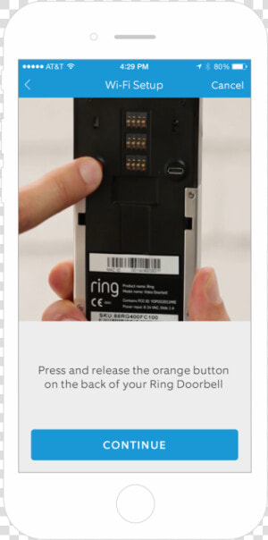 Setup Button On Ring Doorbell  HD Png Download