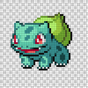 Drawings Graph Paper Pokemon   Bulbasaur Piskel  HD Png Download