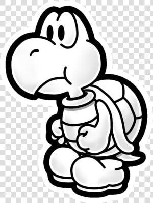 Super Paper Mario Koopa Clipart   Png Download   Koopa Troopa Paper Mario  Transparent Png