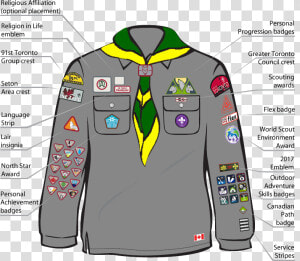 Cub Scout Uniform   Cub Uniform Badge Placement  HD Png Download