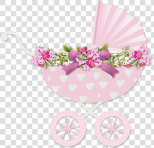 Transparent Baby Stroller Png   Baby Pink Baptism Clipart  Png Download