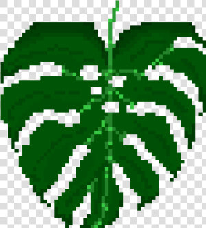 Pixelart Monstera  HD Png Download