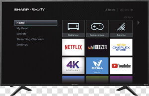 Transparent Smart Tv Png   Sharp Roku Tv 32 Inch  Png Download