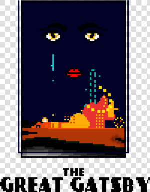 The Great Gatsby Book Cover   Pixel Art Book Cover  HD Png Download