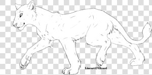 Lioness Lineart By Vilzard d40phkt   Free Big Cat Lineart  HD Png Download