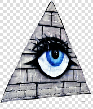  sticker  triangle  wall  eye  graffiti   Eye Pyramid Graffiti  HD Png Download