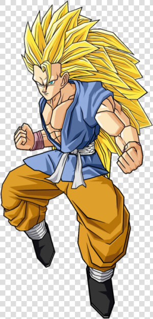 Gt Goku Ss3   Png Download   Super Saiyan 3 Goku Jr  Transparent Png