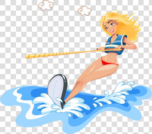 Surfer Girl Clipart Png  Transparent Png